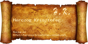 Herczog Krisztofer névjegykártya