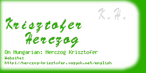 krisztofer herczog business card